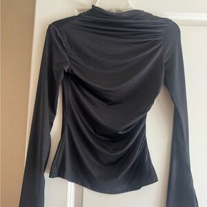 H&M Elegant Black Long Sleeve Top
